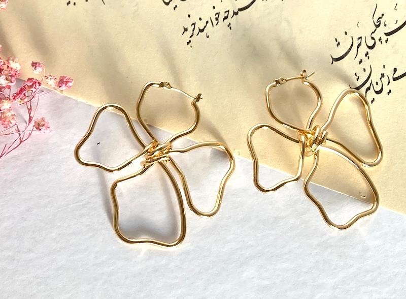 گوشواره چهار برگ تیتانیوم