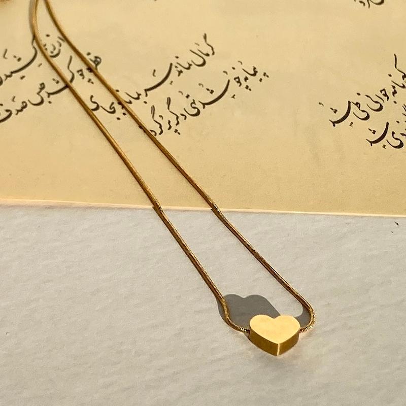 گردنبند قلب سه بعدی استیل