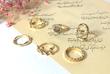 پک انگشتر 6 عددی طلایی _ 3