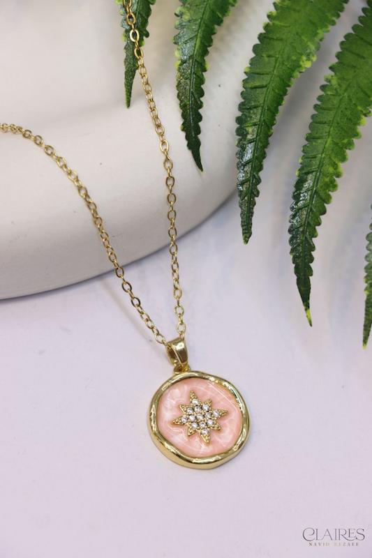 گردنبند میناکاری ستاره استیل