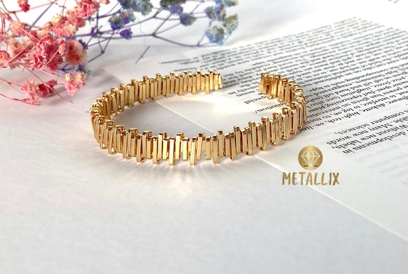 بنگل خطی آینه ای استیل 