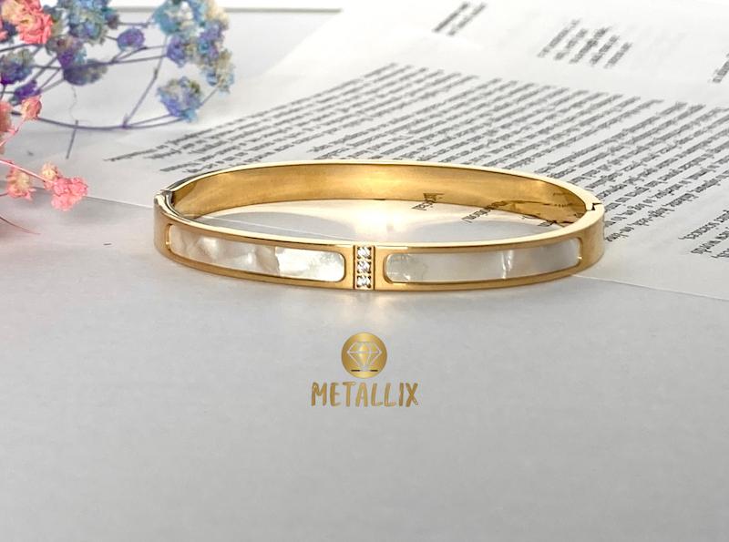 بنگل مرمر سه نگین استیل