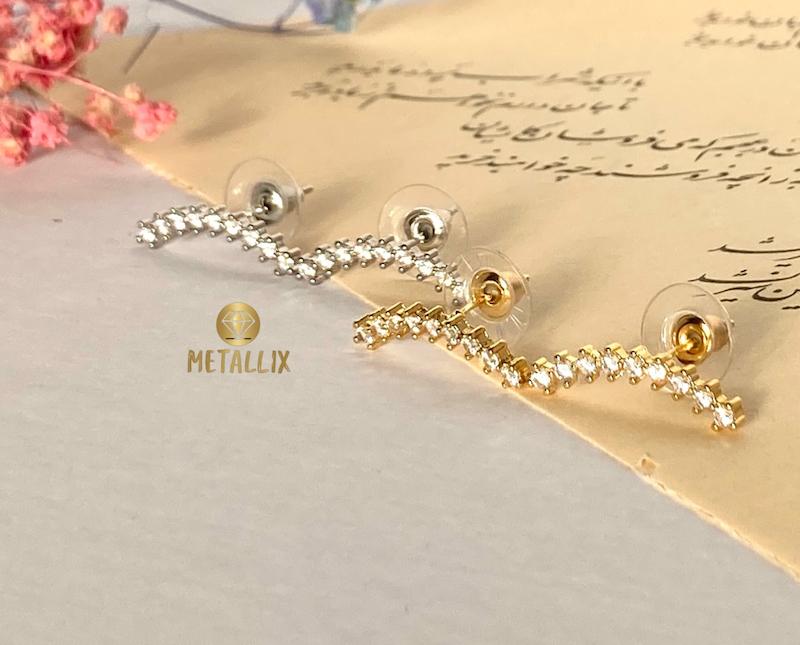 گوشواره تمام نگین تیتانیوم