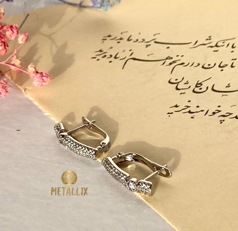 گوشواره ژوپینگ نگین دار تیتانیوم