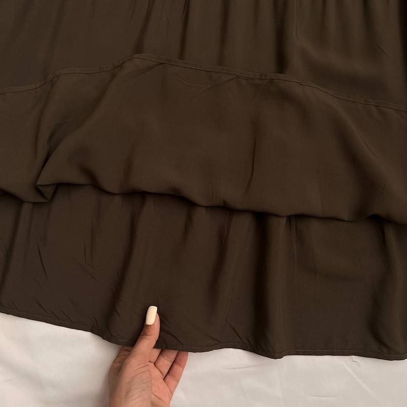دامن سبز-قهوه ای bershka