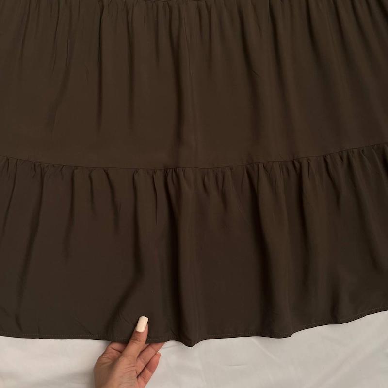 دامن سبز-قهوه ای bershka