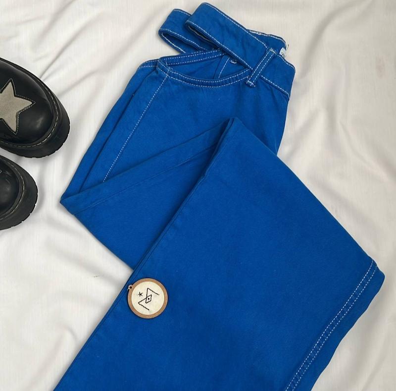 شلوار آبی zara