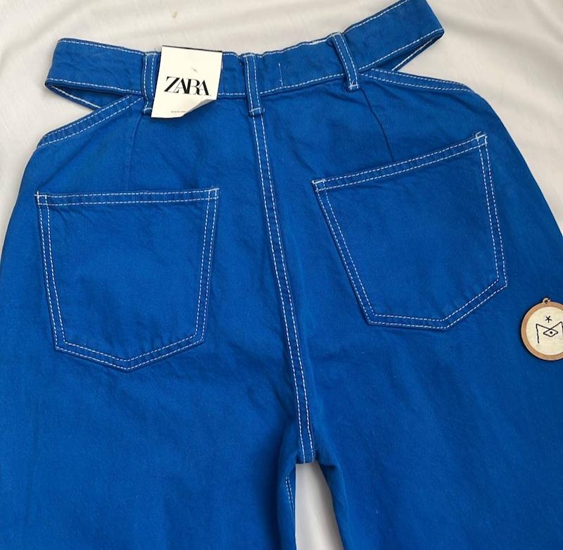 شلوار آبی zara