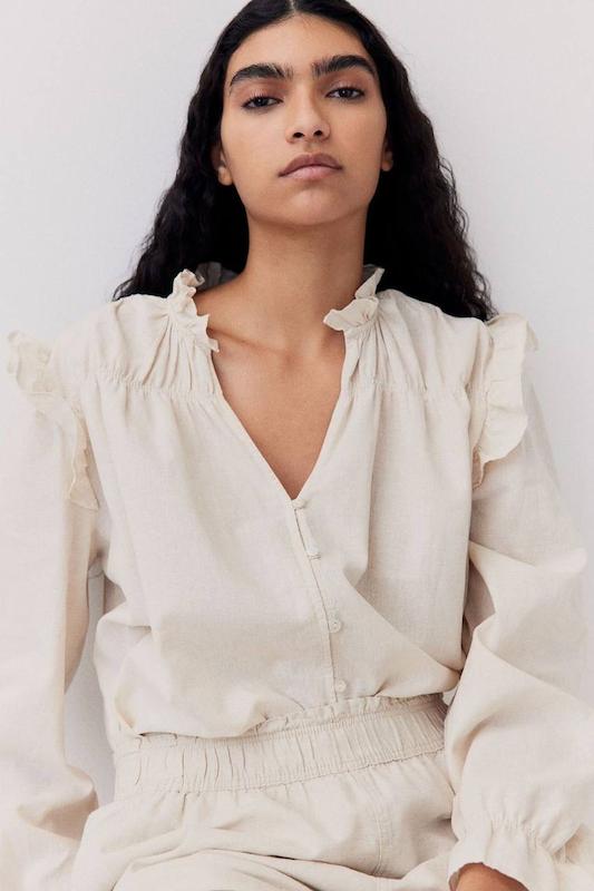 شومیز کرمی H&M
