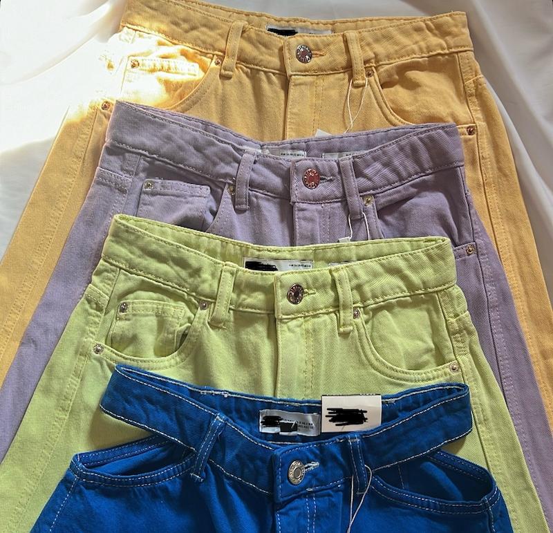 شلوارای رنگی کتان جین🧚🏻‍♀️