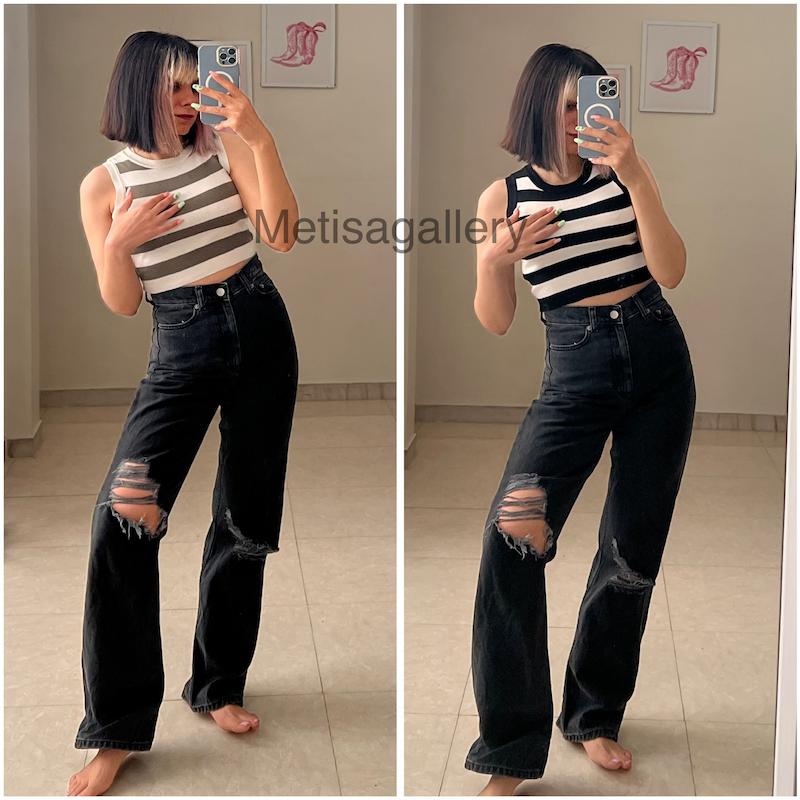 کراپ پاییزه راه راه😍