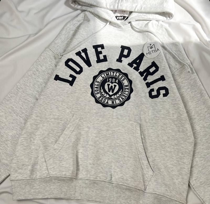 هودی ملانژ برفی love Paris 