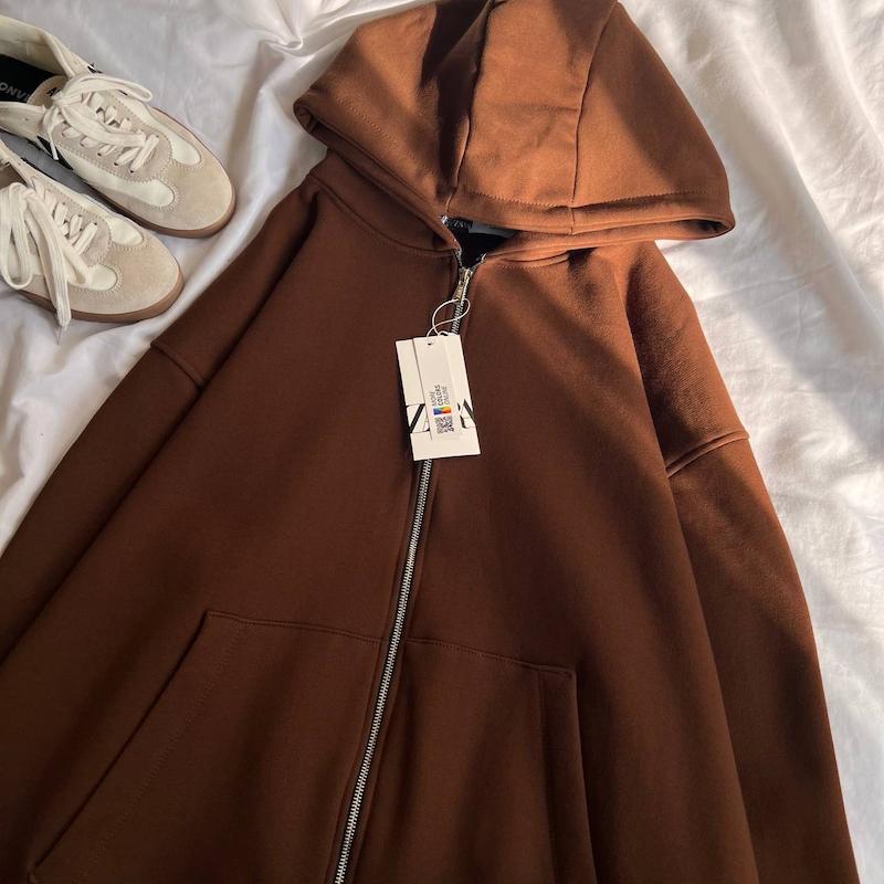 سویشرت قهوه ای zara