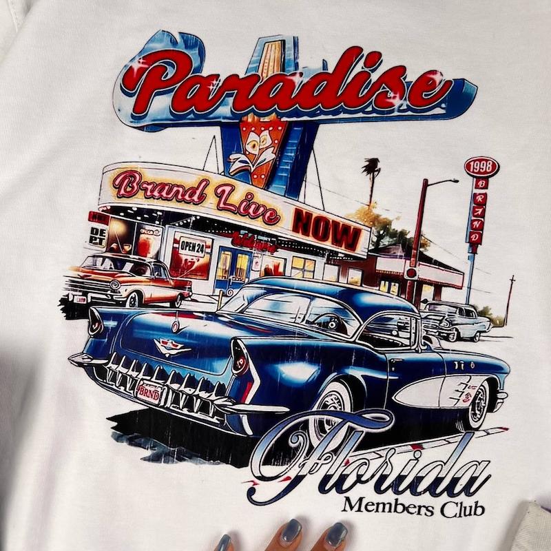 تیشرت paradise قد کوتاه تر