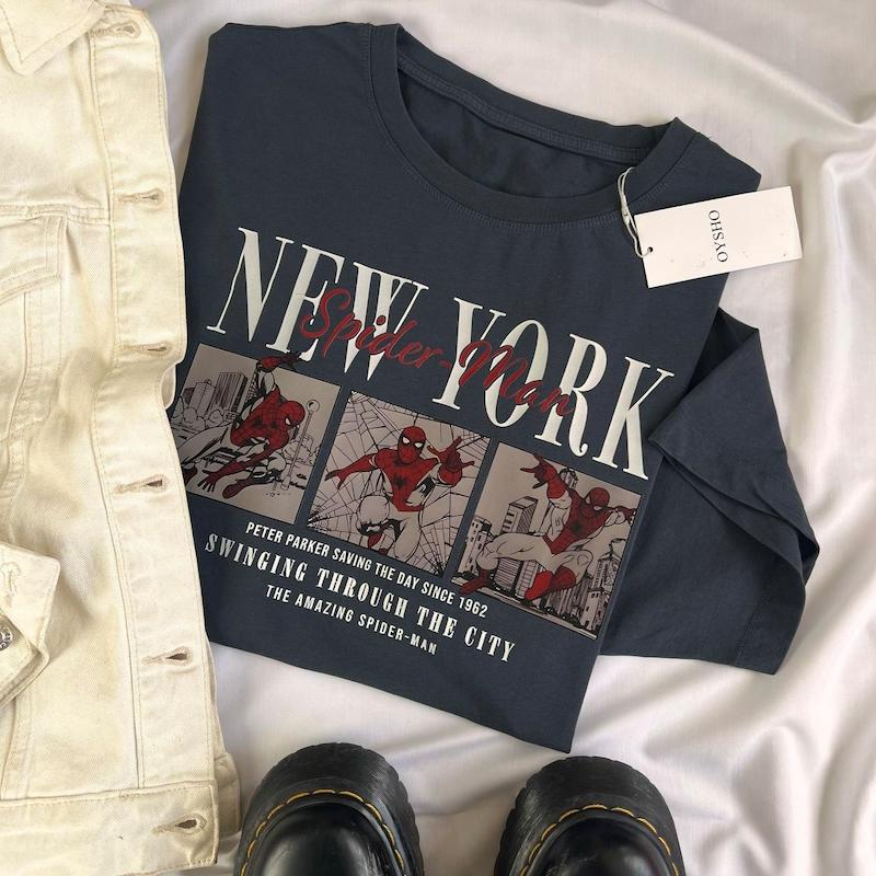 تیشرت New york Spider-Man سرمه ای