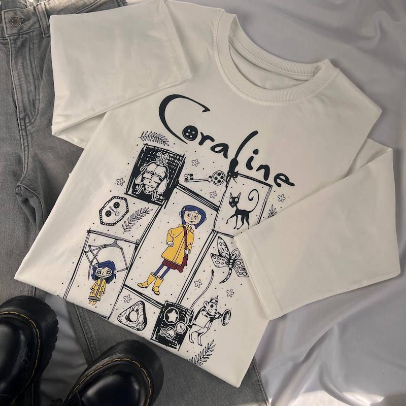 استین بلند سفید coraline