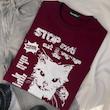تیشرت باکسی چری گربه🐈‍⬛