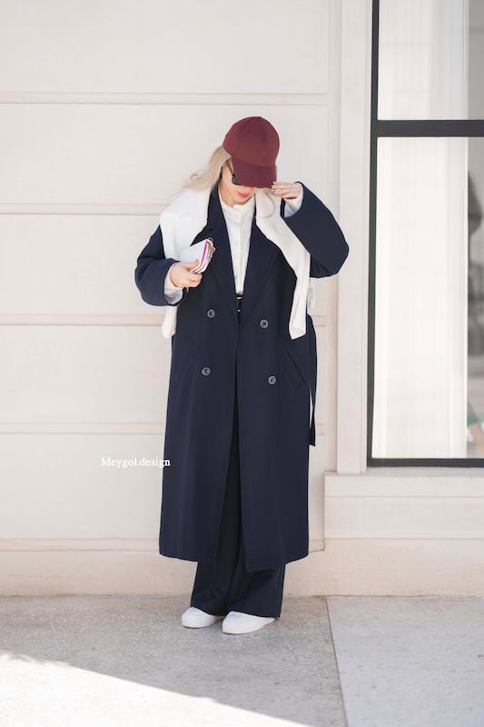 پالتو فوتر sky سرمه ای (ارسال فوری)