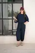 ست تیشرت و جاگر رافل سرمه‌ای (ارسال فوری)