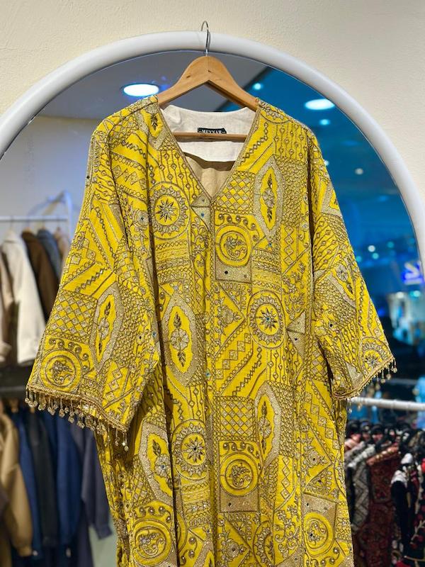 کفتان هندسی 10001 (زرد)