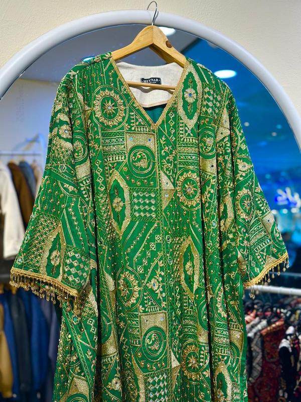 کفتان هندسی 10001 (سبز چمنی)