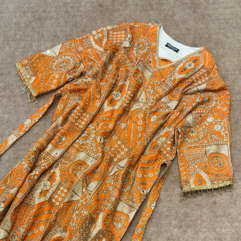 کفتان هندسی 10001 (نارنجی)