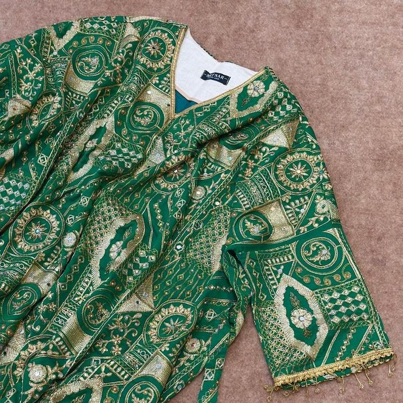 کفتان هندسی 10001 (سبز چمنی)