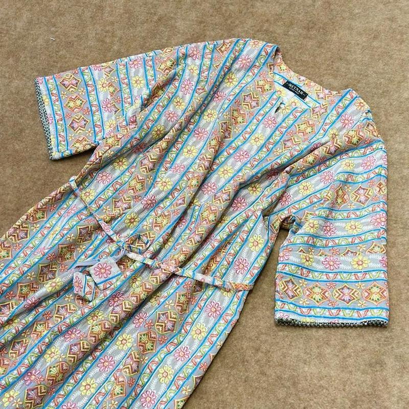 کفتان سوزندوزی حریر هندی رنگی 