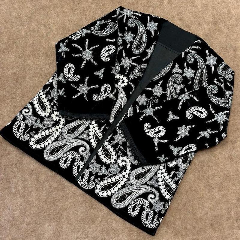 کت مخمل هندی ترمه پولکی 1003