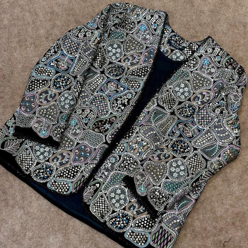 کت مخمل سرمه دوزی 1010