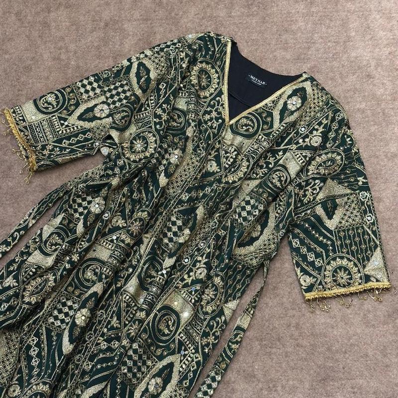 کفتان هندسی 10001 (سبزتیره)