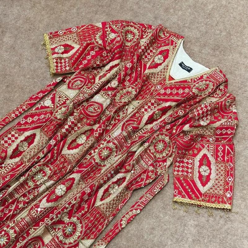 کفتان هندسی آینه کاری (قرمز)