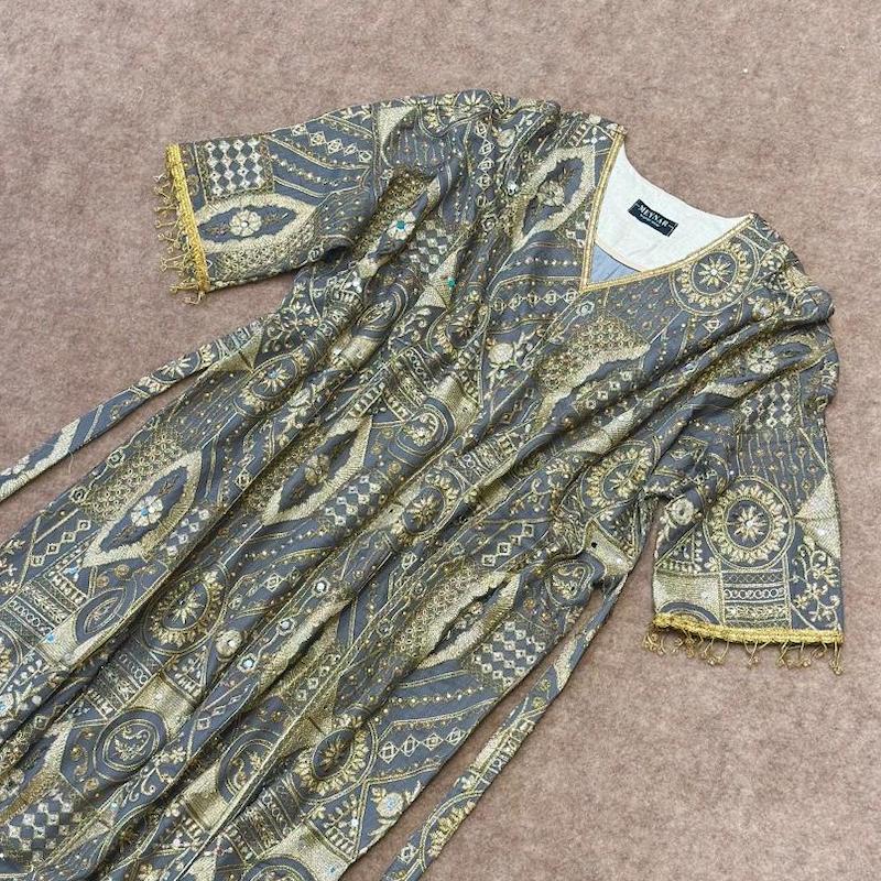 کفتان هندسی آینه کاری (طوسی)