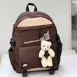 كوله پشتي مدرسه قهوه اي 
