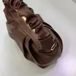 کیف دستی زنانه دسته چین‌دار قهوه اي 