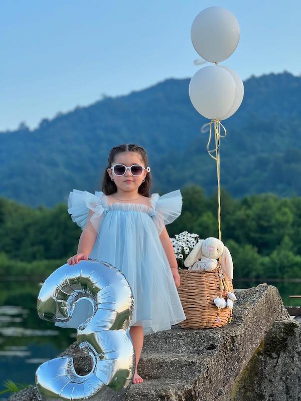 پیراهن فرشته آبی آسمانی