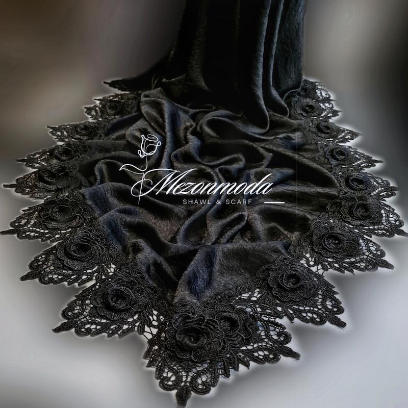 روسری گلدوزی مزونی رز