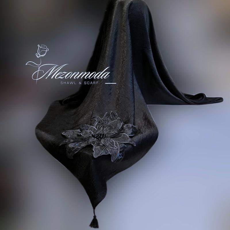 روسری گل بزرگ مزونی