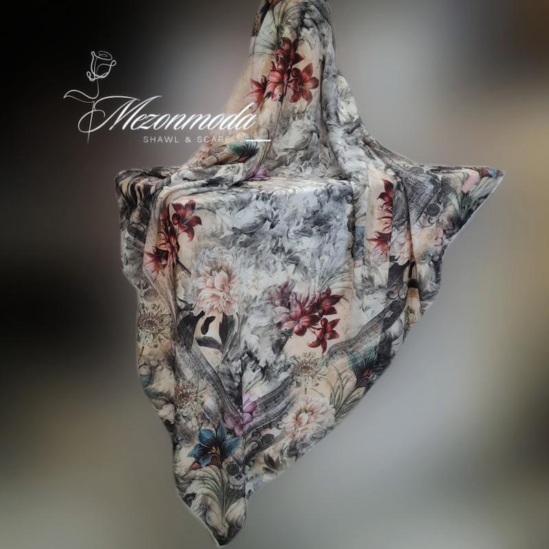 روسری حریر مجلسی