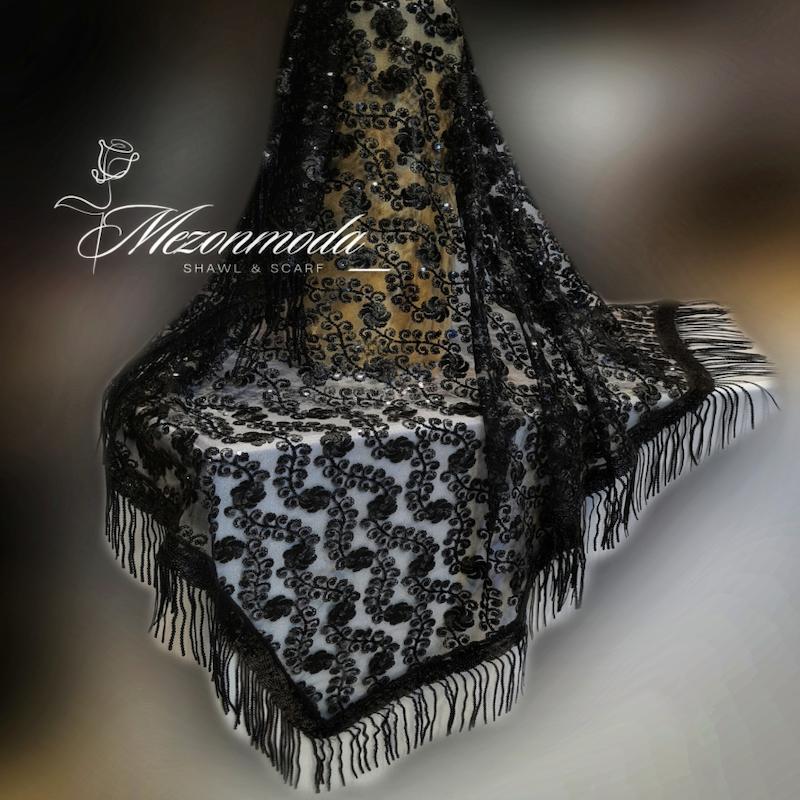 روسری مجلسی سه گوش