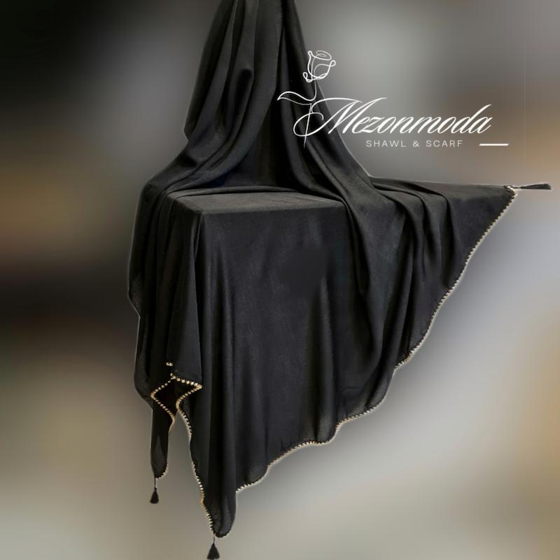 روسری لینن مهره دوزی
