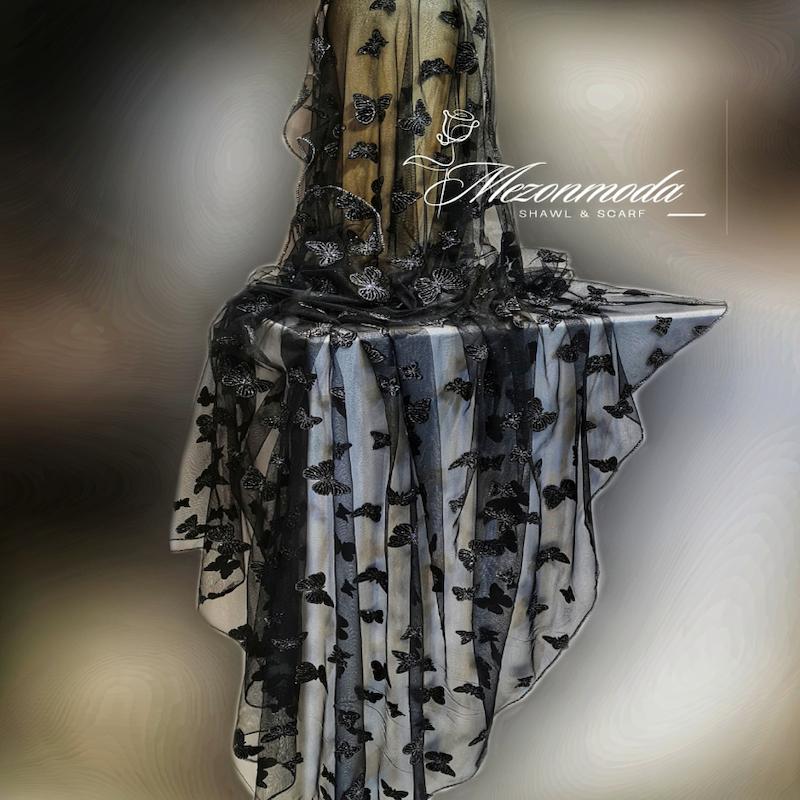 روسری مجلسی پروانه