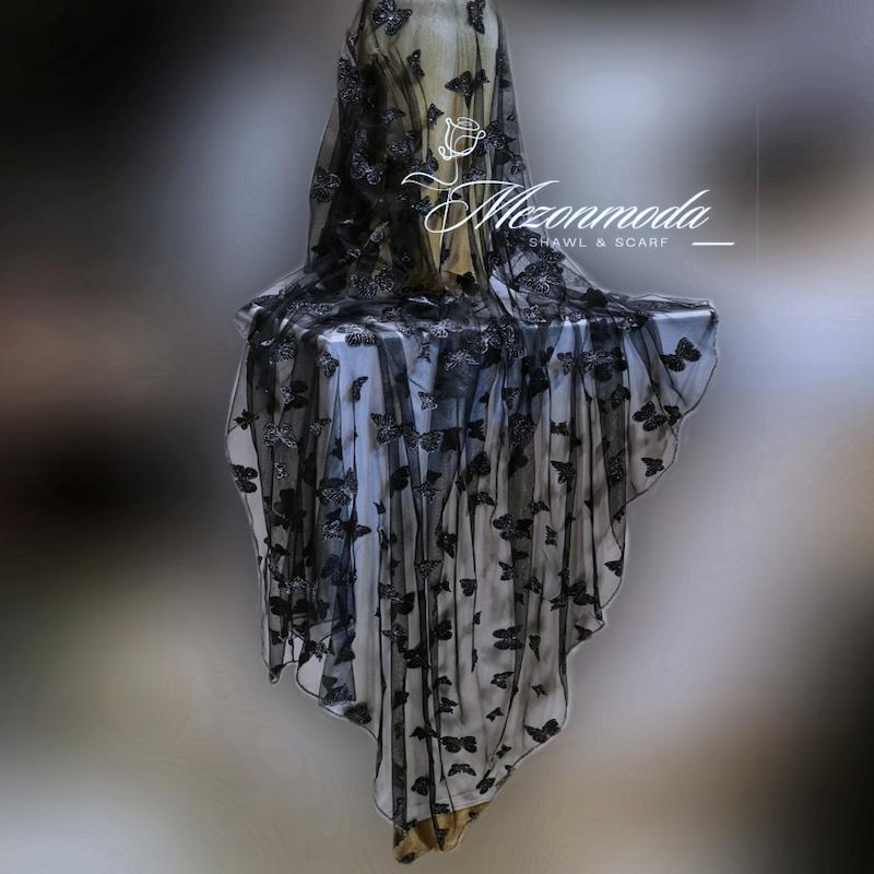 روسری تور مجلسی پروانه 14