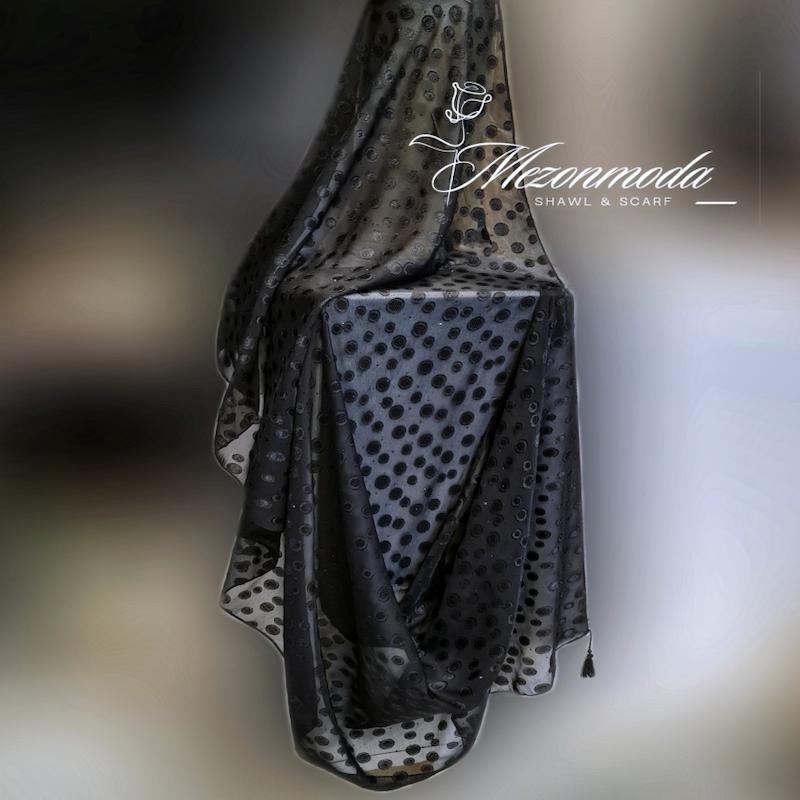 شال حریر دووره نگیندار