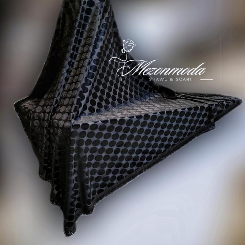 روسری مخمل سه گوش ( شنل )