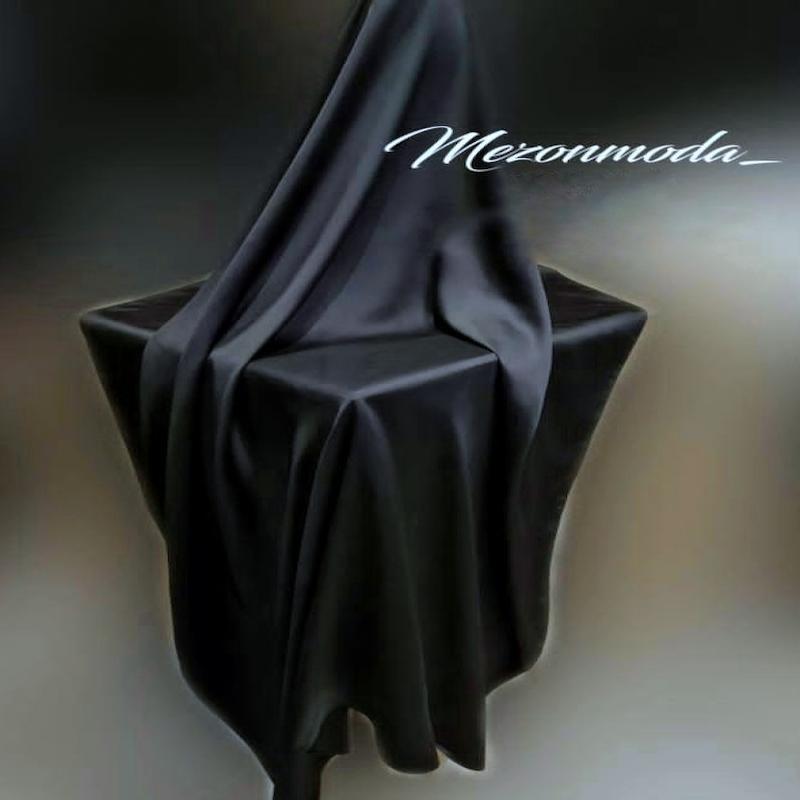 روسری ساتن ساده مشکی