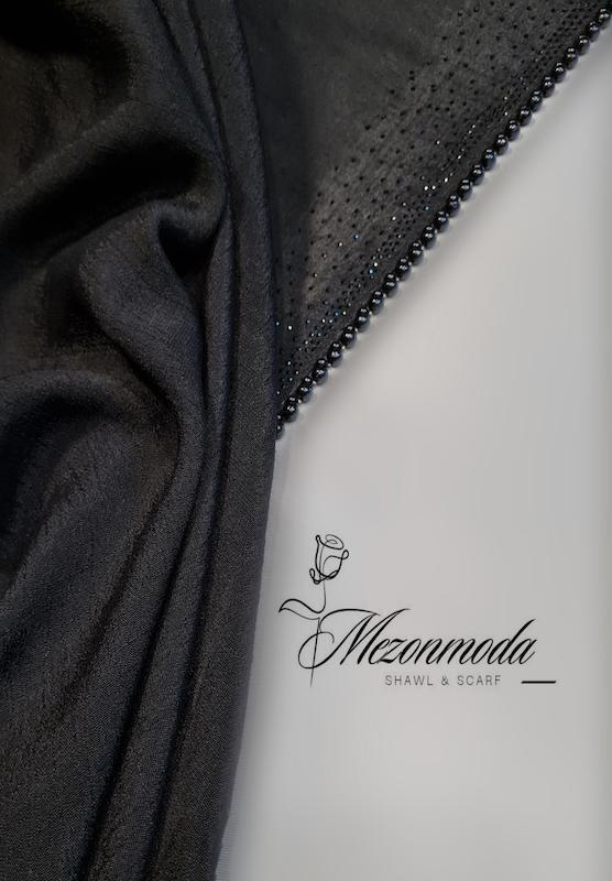 روسری اسلپ لب مروارید نگیندار