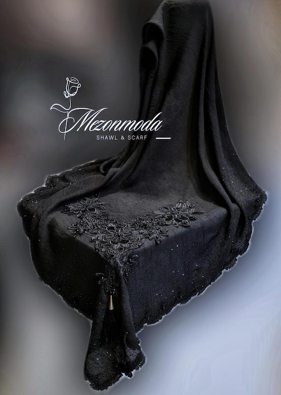 روسری گلدوزی تک منگوله 2