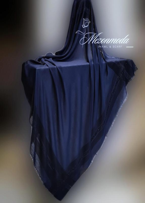 روسری نخی سورمه ای