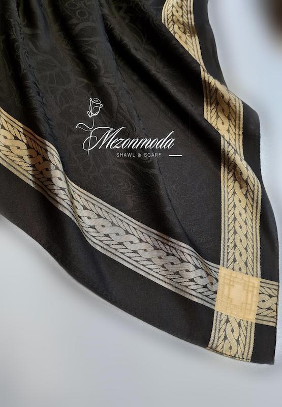 روسری حاشیه طلایی ترک 6